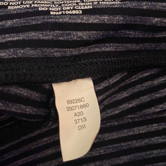 Duluth Company Women’s Striped Yoga Pants Legging Stretch Navy Blue Size Small - Picture 9 of 9